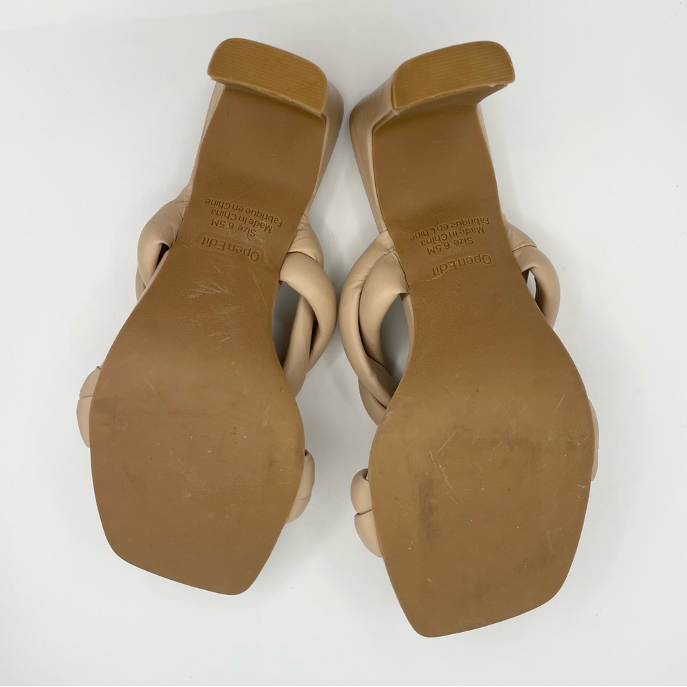 Open Edit Remmy Block Heel Twist Beige Sandals Wo… - image 8